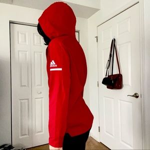 Red Adidas Soccer Tracksuit Zip Up Hoodie
